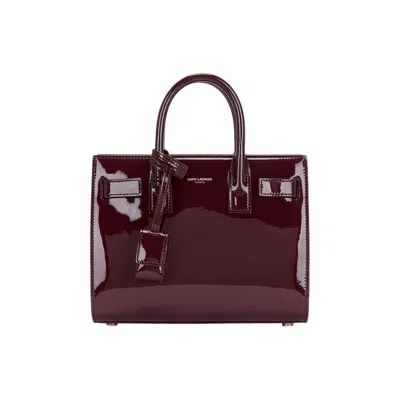 Pre-owned Saint Laurent Sac De Jour Nano Top Handle Bag 'dark Red Wine' | Women's Size Onesize