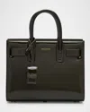 Saint Laurent Sac De Jour Nano Top-handle Bag In Patent Leather In Vineyard Green