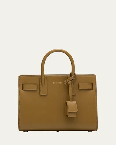 Saint Laurent Sac De Jour Nano Top-handle Bag In Smooth Leather In Green