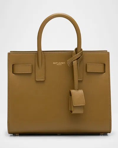 Saint Laurent Sac De Jour Nano Top-handle Bag In Smooth Leather In 3591 Green Ink