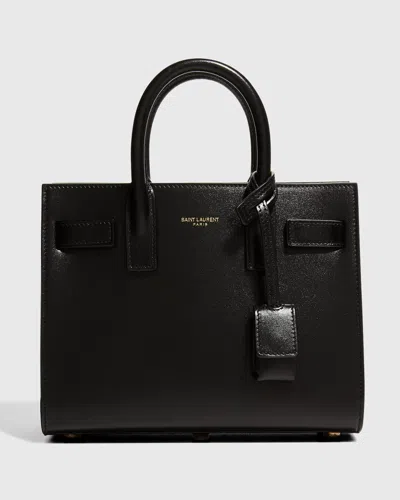 Saint Laurent Sac De Jour Nano Top-handle Bag In Smooth Leather In Black Black