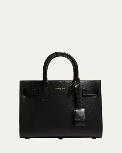 Saint Laurent Sac De Jour Nano Top-handle Bag In Smooth Leather In Black