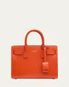 Saint Laurent Sac De Jour Nano Top-handle Bag In Smooth Leather In Orange