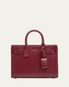 Saint Laurent Sac De Jour Nano Top-handle Bag In Smooth Leather In Wine