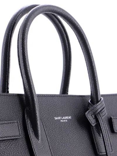 Pre-owned Saint Laurent Sac De Jour Nm Bag Leather Baby Tote Bag In Black
