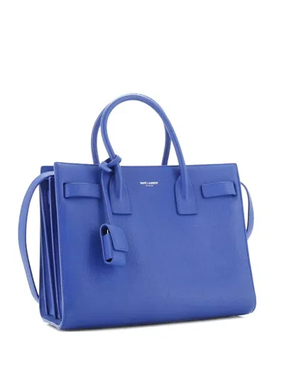 Pre-owned Saint Laurent Sac De Jour Nm Bag Leather Baby Tote Bag In Blue