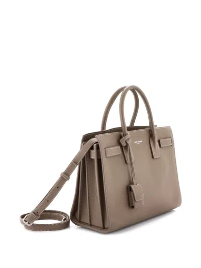 Pre-owned Saint Laurent Sac De Jour Nm Bag Leather Baby Tote Bag In Brown