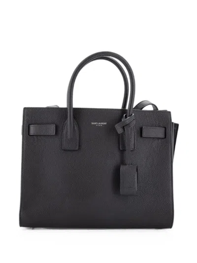 Pre-owned Saint Laurent Sac De Jour Nm Bag Leather Baby Tote Bag In Gray