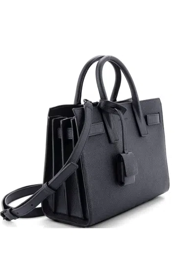 Pre-owned Saint Laurent Sac De Jour Nm Bag Leather Nano Tote Bag In Blue