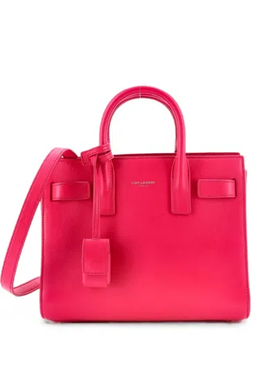 Pre-owned Saint Laurent Sac De Jour Nm Bag Leather Nano Tote Bag In Pink