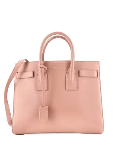 Pre-owned Saint Laurent Sac De Jour Nm Bag Leather Small Tote Bag In Pink