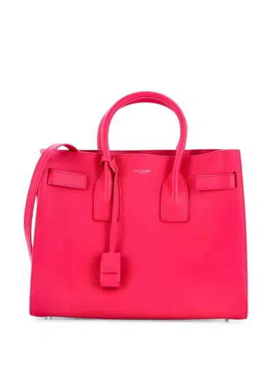 Pre-owned Saint Laurent Sac De Jour Nm Bag Leather Small Tote Bag In Pink