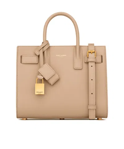 Saint Laurent Sac De Jour Shoulder Bag In Neutral