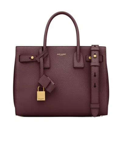 Saint Laurent Sac De Jour Shoulder Bag In Red