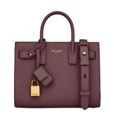 Saint Laurent Sac De Jour Shoulder Bag In Red