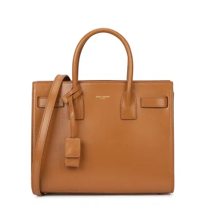 Saint Laurent Sac De Jour Small Leather Top Handle Bag, Top Handle Bag In Brown