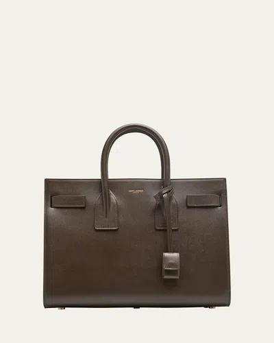Saint Laurent Sac De Jour Small Top-handle Bag In Smooth Leather In Brown