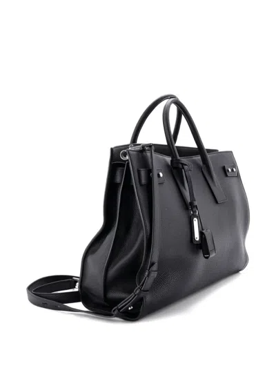 Pre-owned Saint Laurent Sac De Jour Souple Bag Leather Large Satchel In Black