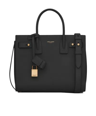 SAINT LAURENT SAINT LAURENT SAC DE JOUR LOGO DETAILED TOTE BAG