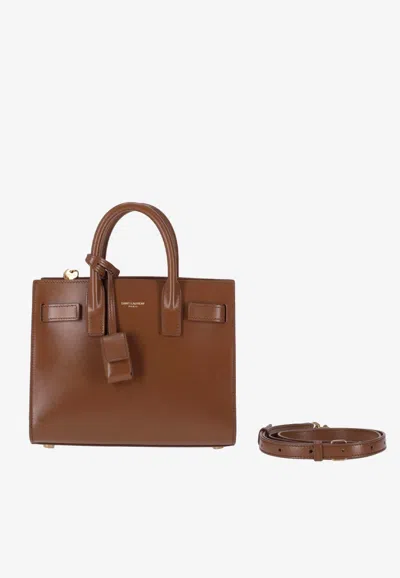 Saint Laurent Sac De Jour Tote Bag In Brown