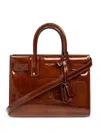 Saint Laurent Sac De Jour Nano Top-handle Bag In Patent Leather In 褐色