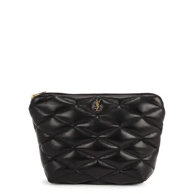 Saint Laurent Sade Black Quilted Leather Pouch
