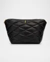 Saint Laurent Sade Large Ysl Cosmetic Pouch Bag In Quilted Leather
