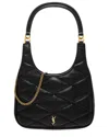 Saint Laurent Sade Mini Ysl Hobo Bag In Quilted Lambskin In Black