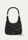 Saint Laurent Sade Mini Ysl Hobo Bag In Quilted Lambskin In Nero