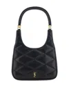 Saint Laurent Sade Mini Ysl Hobo Bag In Quilted Lambskin In Black