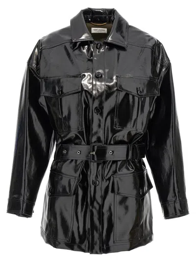 Saint Laurent 'sahariana' Jacket In Black