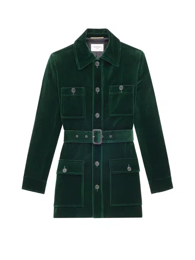 SAINT LAURENT SAHARIANA VELVET BLAZER