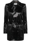 Saint Laurent Saharienne Double-breasted Blazer In Black