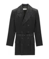 Saint Laurent Saharienne Double-breasted Blazer In Black
