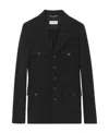 Saint Laurent Saharienne Four-pocket Blazer In Black