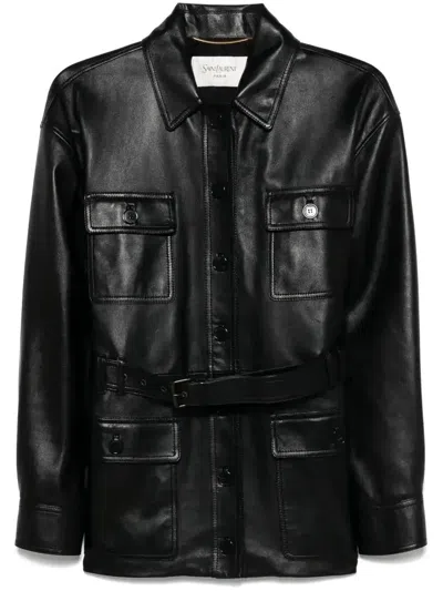 Saint Laurent Saharienne Jacket In Black