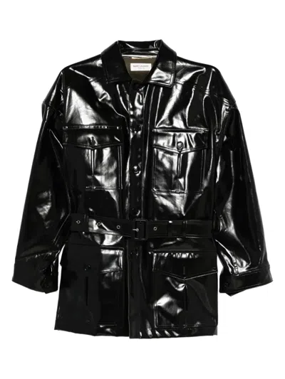 Pre-owned Saint Laurent Saharienne Jacket In Black
