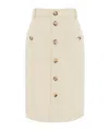 Saint Laurent Saharienne Medium Length Skirt In Nude