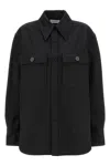 Saint Laurent Saharienne Twill Cotton Shirt In Black