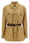 Saint Laurent Saharan Drill Shirt In In Brown