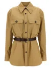 Saint Laurent Saharan Drill Shirt In In Beige
