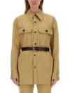 Saint Laurent Saharan Drill Shirt In In Beige