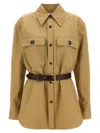 Saint Laurent Saharan Drill Shirt In In Beige