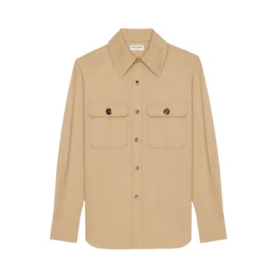 Pre-owned Saint Laurent Saharienne Shirt 'beige' | Tan | Women's Size 40