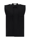 Saint Laurent Men Saharienne Sleeveless Shirt In Black
