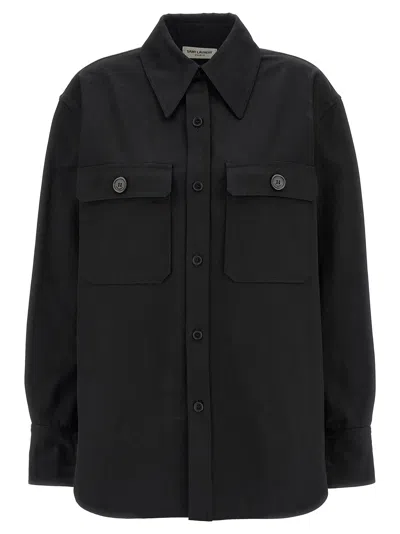 Saint Laurent Saharienne Shirt, Blouse In Black