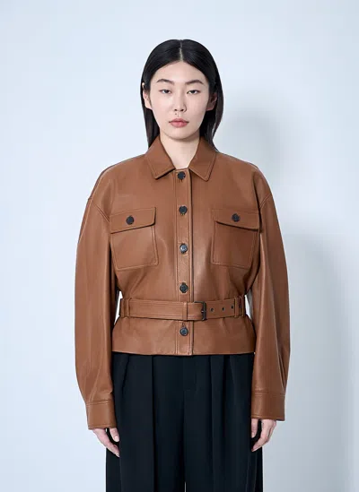 SAINT LAURENT SAHARIENNE SHORT LEATHER JACKET