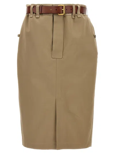 Saint Laurent Pencil Skirt. In Green