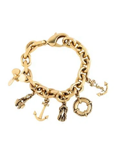 Pre-owned Saint Laurent Sailor Motif Charm Bracelet In Multicolor