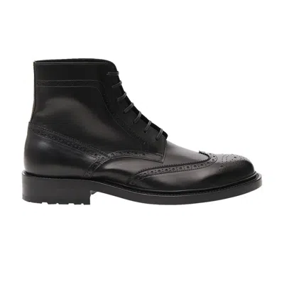 Pre-owned Saint Laurent Army 20 Lace Up Boot 'black' | Men's Size 39